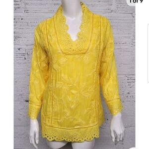 Soft Surroundings bright yellow top